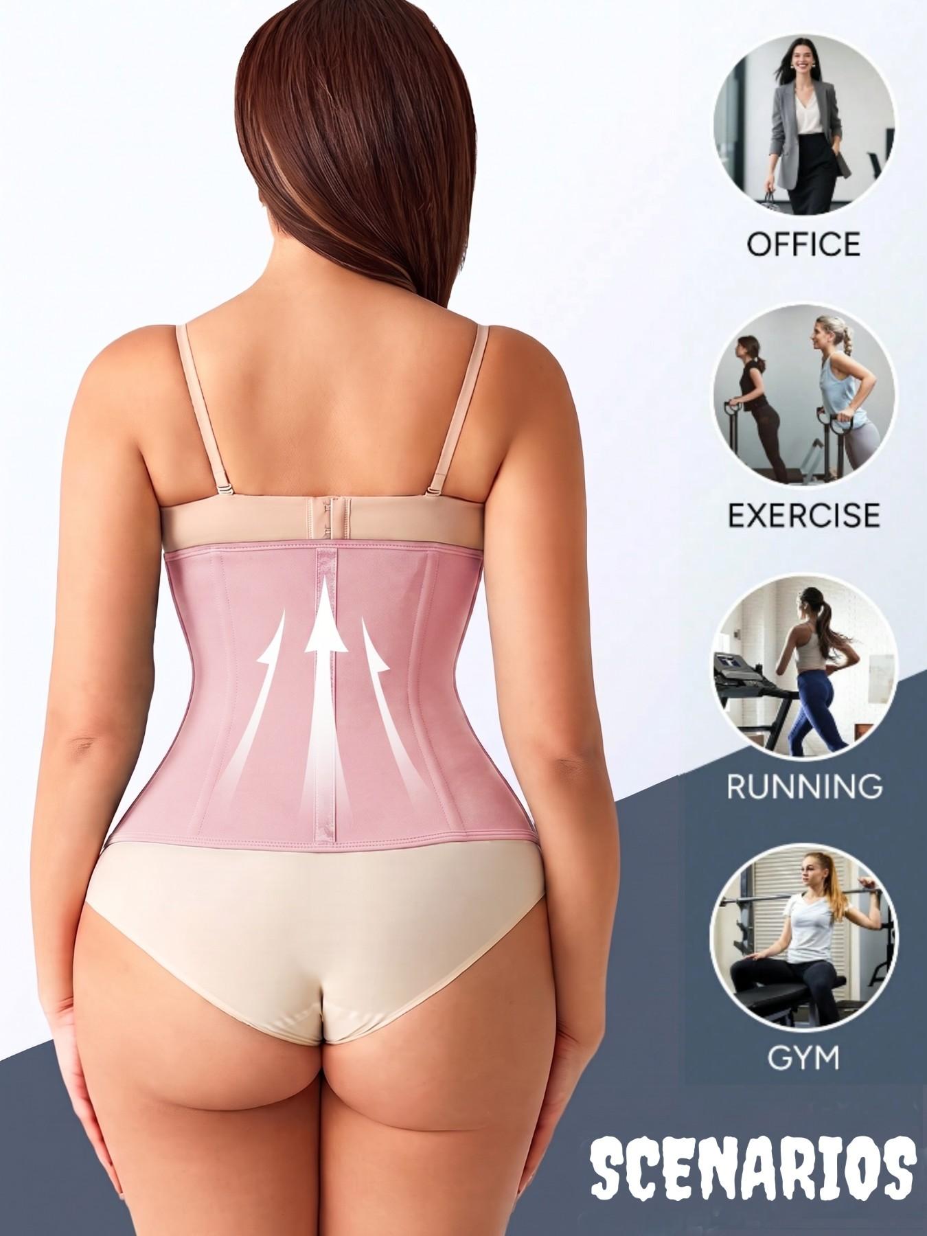 1 Count Women's Tummy Control Waist Trainer, Fajas, Zipper & Hook Dual Closure Waist Shaping Shapewear Belts, Abdomen Compression Waist Cincher, Reinforced Boning Tight Fit Shapewear, Taming Girdle, Designed For Natural Curves & Daily Beauty