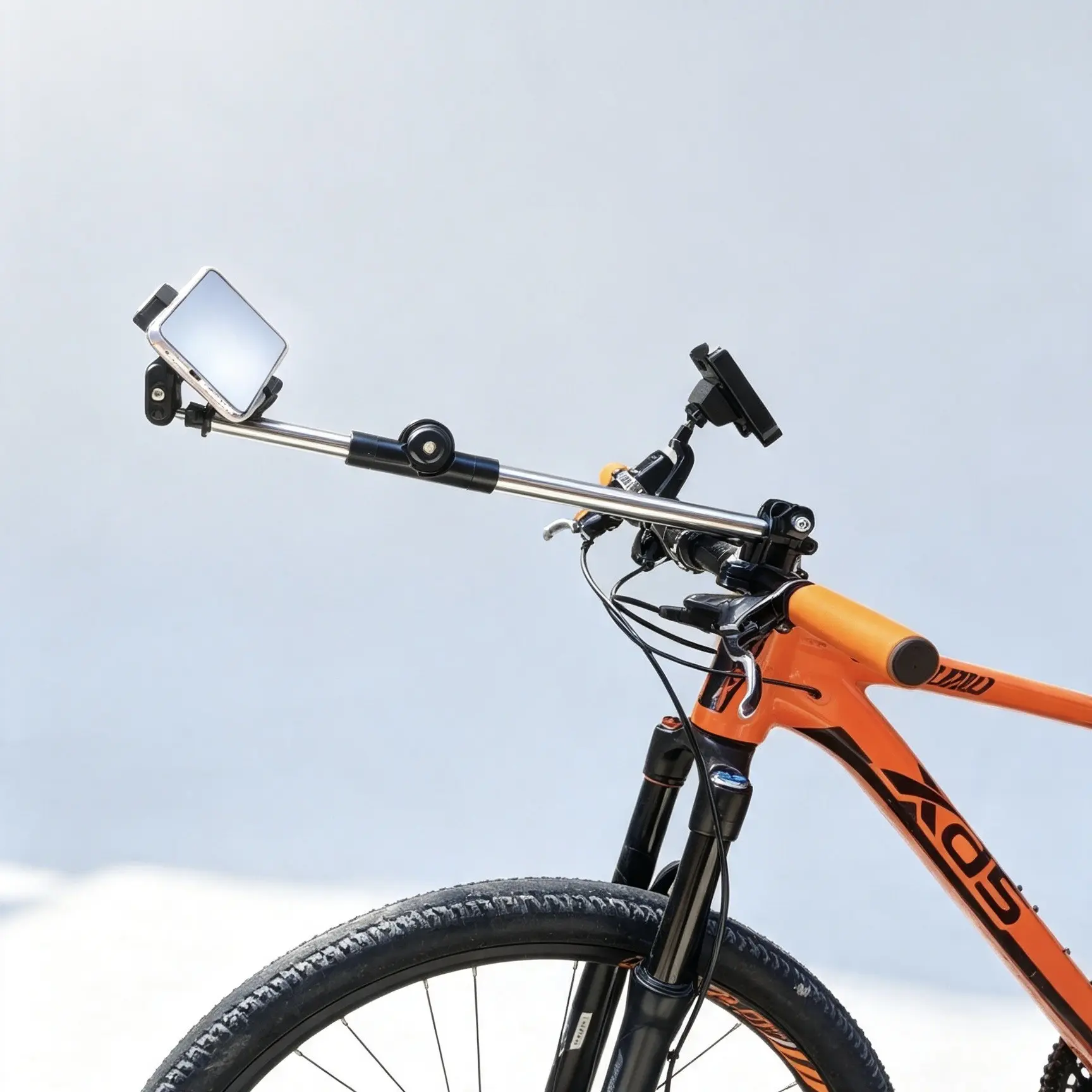 Bicycle Extendable Cycling Tripod Mount, Metal Phone Holder for Live Streaming, Versatile Mountain Bike Selfie Stand, Durable Design