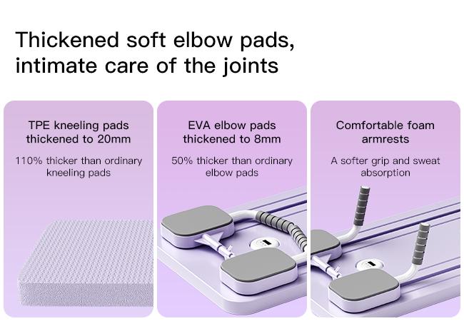 UMAY Pilates Board with Yoga Socks - Pilates Equipment Set, Multifunctional Foldable Home Pilates Board, 5-in-1 Pilates Skateboard，Summer wins