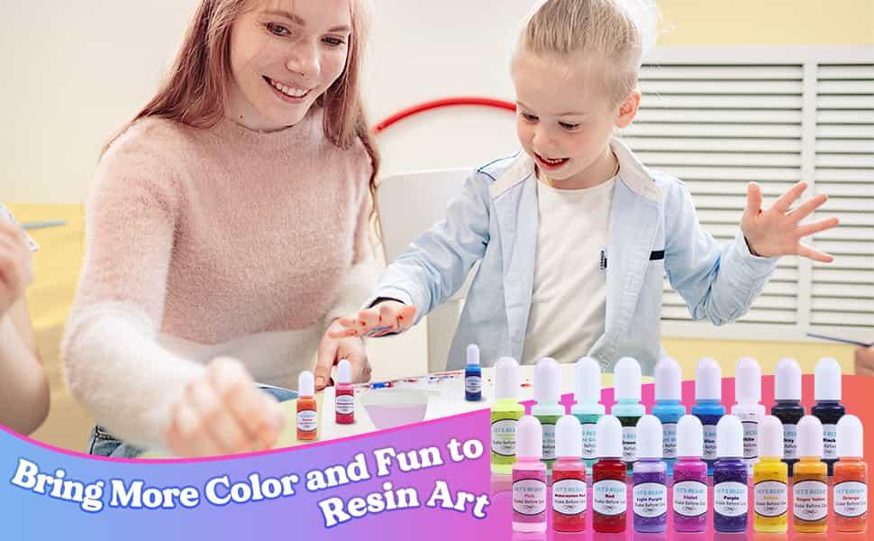 18 Colors Epoxy Pigment, Opaque Liquid Resin Colorant Each 0.35oz,Odorless Epoxy Resin Dye Solid Color Liquid Dye for Resin Jewelry DIY Crafts Art Making-LET’S Resin 18 Colors Epoxy Pigment, Opaque Liquid Resin Colorant Each 0.35oz,Odorless Epoxy Resin Dye Solid Color Liquid Dye for Resin Jewelry DIY Crafts Art Making-LET’S Resin