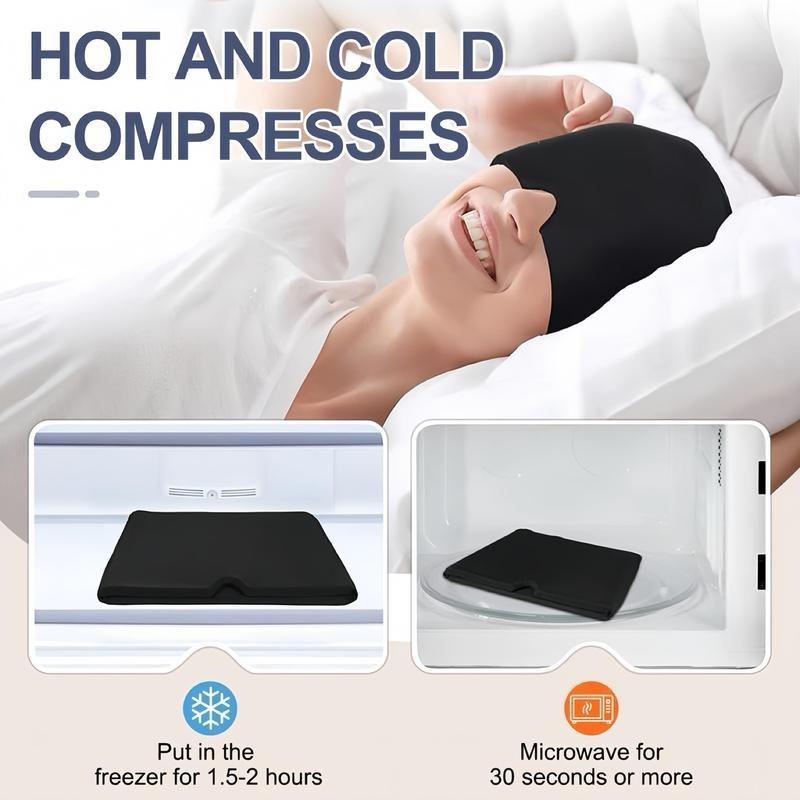 Cooling Gel Headband for Comfort, Perfect for Relaxation at Home or Office, Uncharged Manual Operation, Great Mother's Day Gift, Headband Sleep Mask