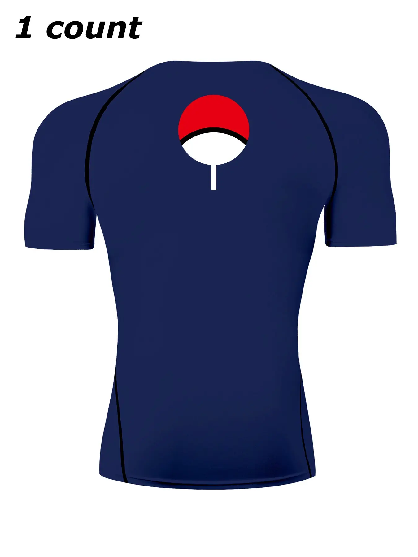 Men's Printed Short Sleeve Compression T-Shirt for Summer, Quick Dry Stretch Fitness Sport Top, Athletic Running Activewear, Compression Tops