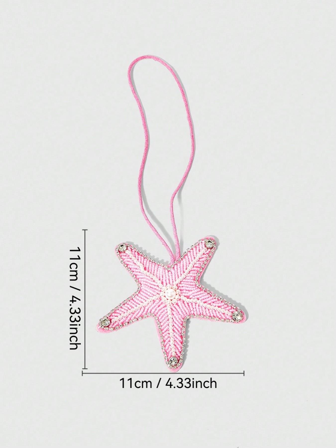 Handmade Pearl Shell Charm Pendant, Boho Style Keychain or Car Ornament, Perfect for Vacation Bags and Woven Handbags Decor, Charms For Bags