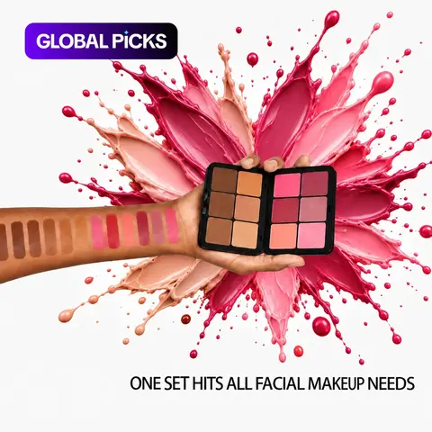6 Color Concealer & 6 Color Blush Palette, Long Lasting Makeup Palette, Facial Makeup Tools for Daily Use, Summer Makeup, Cheek Palette #GLOBAL PICKS
