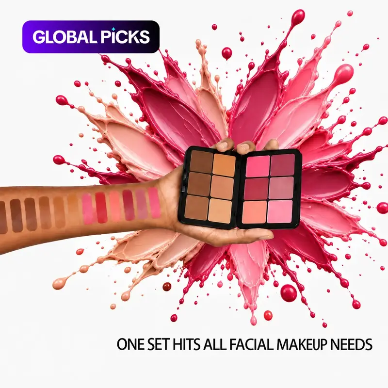 6 Color Concealer & 6 Color Blush Palette, Long Lasting Makeup Palette, Facial Makeup Tools for Daily Use, Summer Makeup, Cheek Palette #GLOBAL PICKS