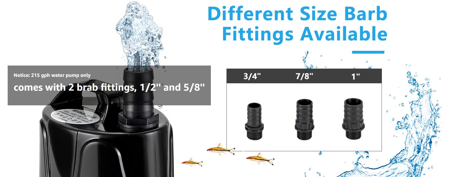 hygger 215 GPH Quick Water Change Aquarium Pump Submersible Fountain Water Pump Fish Tank Pond Drain Transfer Pump with 2 Adaptors Black hygger 215 GPH Quick Water Change Aquarium Pump Submersible Fountain Water Pump Fish Tank Pond Drain Transfer Pump with 2 Adaptors Black