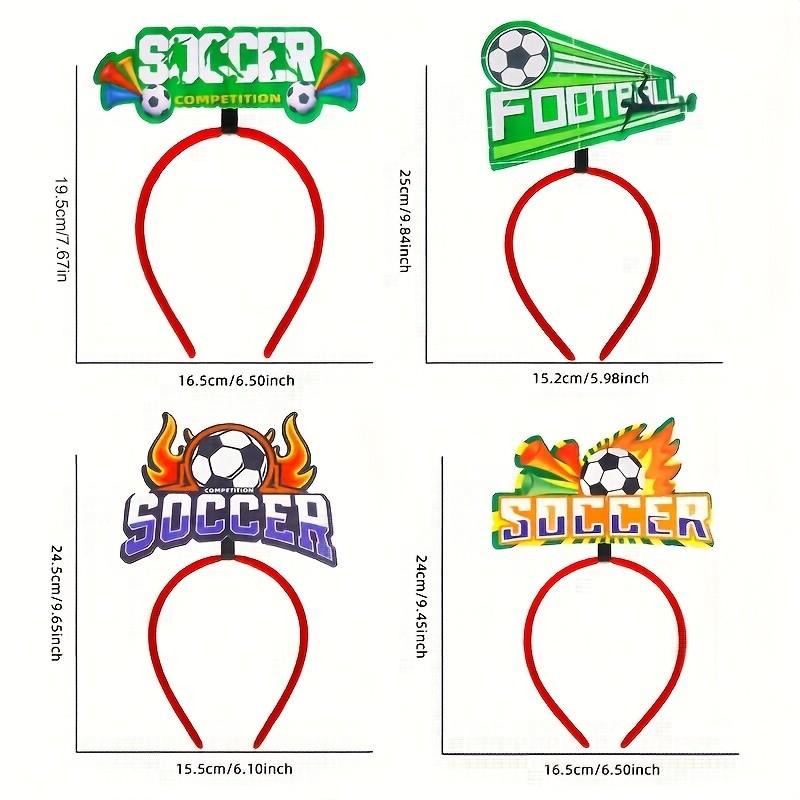 7pcs Football Match Cheering Props - Soccer Ball Headband for Sports Fan Party Decoration Fun Soccer Theme Headwear for Game Day Celebration & Sports Meet