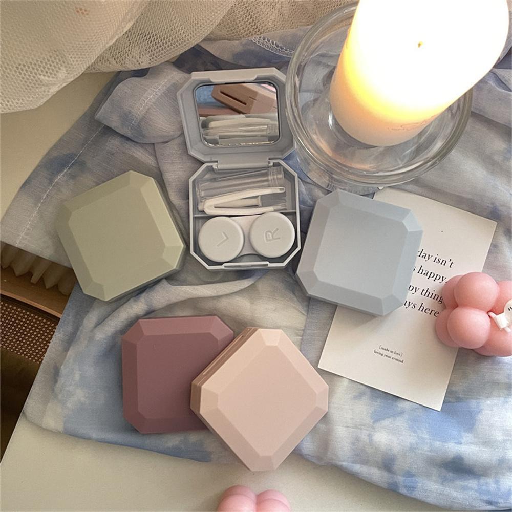 Contact Lenses Box Plastic Portable Contact Lens Case Travel Kit Holder Portable Candy Color Contact Lenses For Fashion Daily