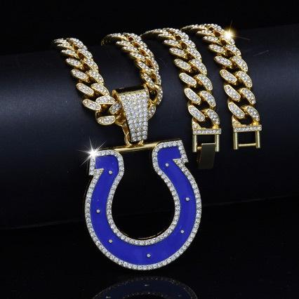 Indianapolis Colts team necklace pendant fan accessory for men and women, versatile style