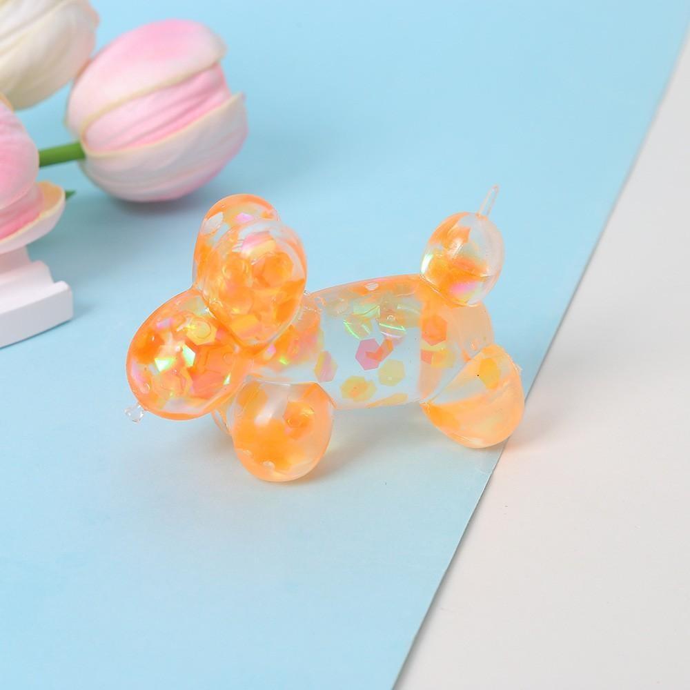 Glitter Balloon Dog Stress Relief Toy, Tpr Soft Gel, Slow Rebound, Perfect for Relaxation, Fun and Engaging Sensory Play