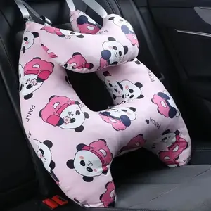 Kids' Travel Pillow Headrest Travel Pillow Cushion for The Back Seat Child Sleeping Neck Shoulder Support Cushion Pad Cartoon