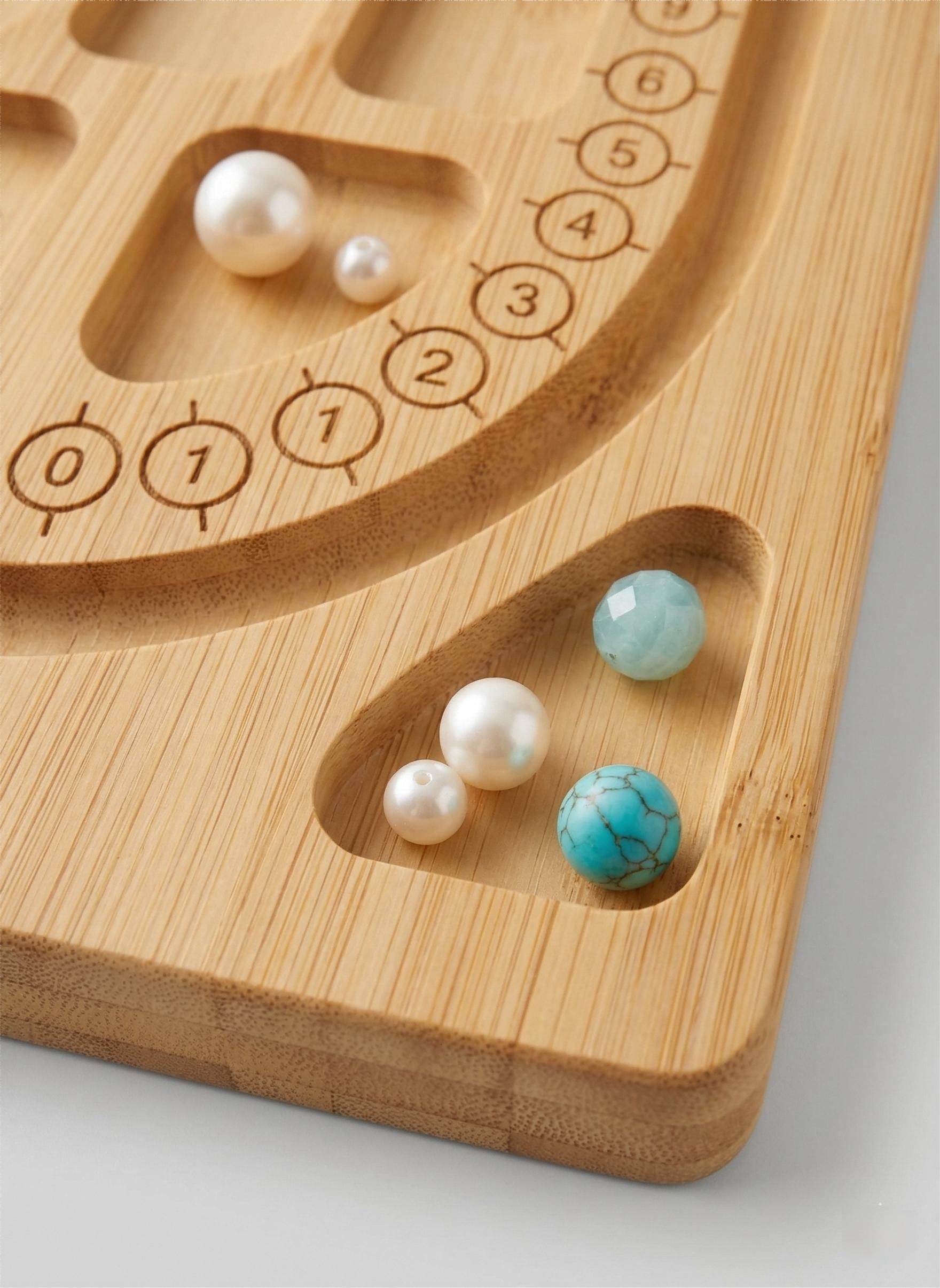 Mini Bamboo Beading Board Portable Jewelry Design Tray for Bracelet Necklace Making Travel Size Pocket Bead Board Organizer DIY Crafting Tool Mini Bamboo Beading Board Portable Jewelry Design Tray for Bracelet Necklace Making Travel Size Pocket Bead Board Organizer DIY Crafting Tool