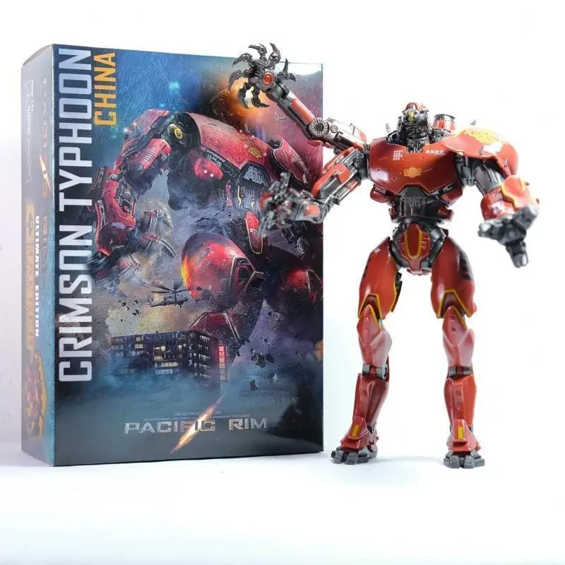 2026 Hot selling toys Pacific Rim ACG PVC Crimson Typhoon Action Figure - 20cm Deluxe Light Edition, Movable Joints, Landscape Ornaments, Christmas Gift for Kids (Toys & Hobbies Model Toy Vehicle) Internet-famous toy