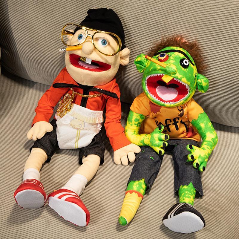 Family Hand Puppet Pet Booger Feebee Rocker Zombie Dad Mom Chef Price Police Junior Joseph Cody Penolope Open Mouth Muppet