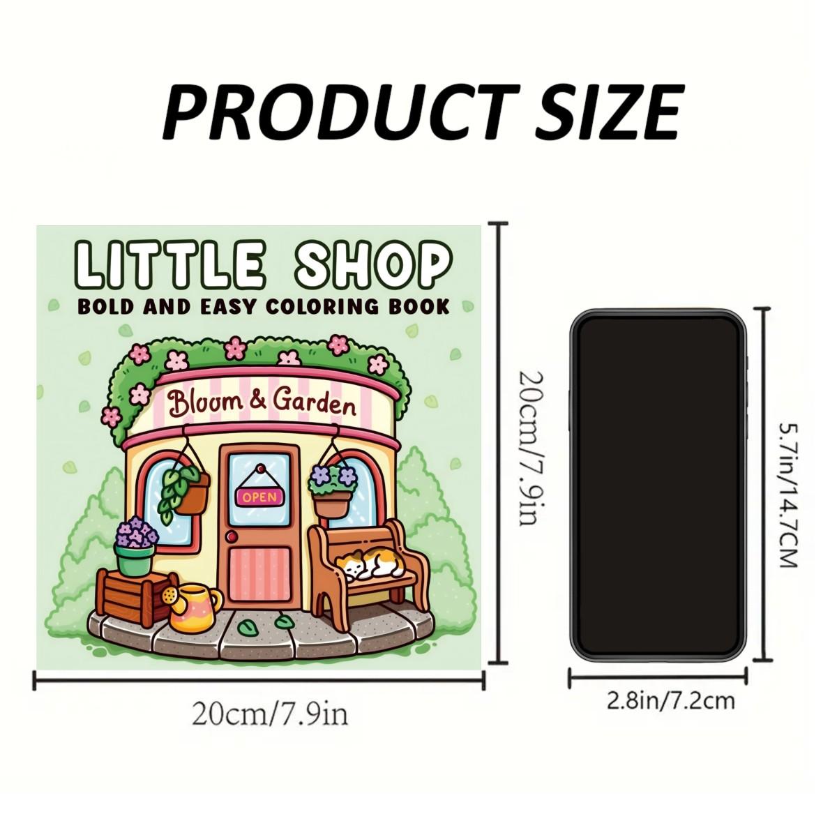 Building Coloring Book Theme, 24 Bold Stress-Relieving Designs, 7.9in X 7.9in Size, Thick Paper, Perfect Gift for Adults and Kids