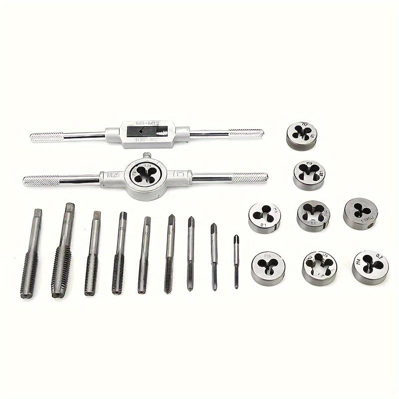 20-Piece Tap and Die Set with Tap Wrench, Metric Standard M3 to M12, Complete Thread Tool Kit for DIY Home Projects with Storage Case