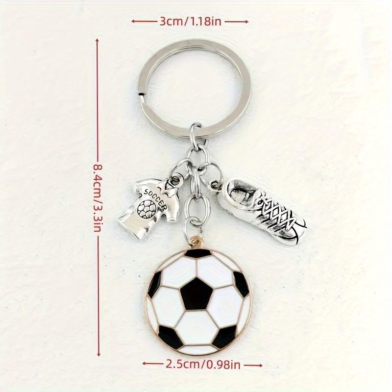 1PC Soccer Player Keychain， Men's Soccer Player Keychain - Soccer Ball Pendant Keyring - Fan Gift - Soccer Ball Men's Shoe Keychain，party decoration and gift