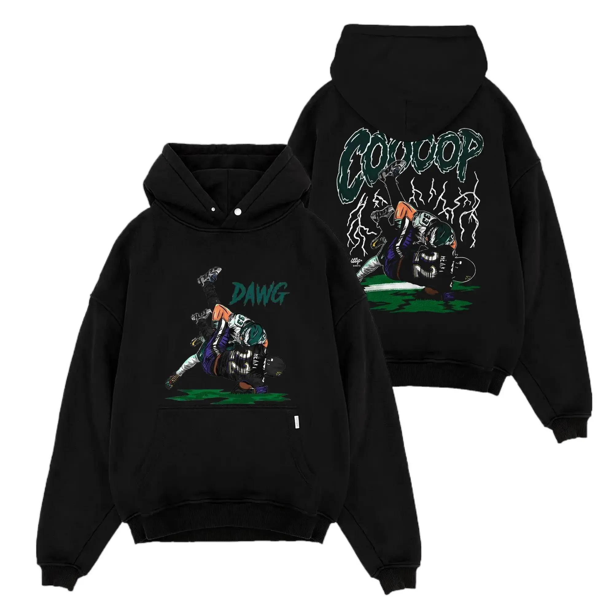 [Sale Up To 50%] Unisex "White Lightning" Cooper DeJean 33 Hoodie Shirt Premium Cotton, Coop Crew Fans, Eagles Nation Fans, Football American Fans, Sunday Football Shirt, Game Day Outfit