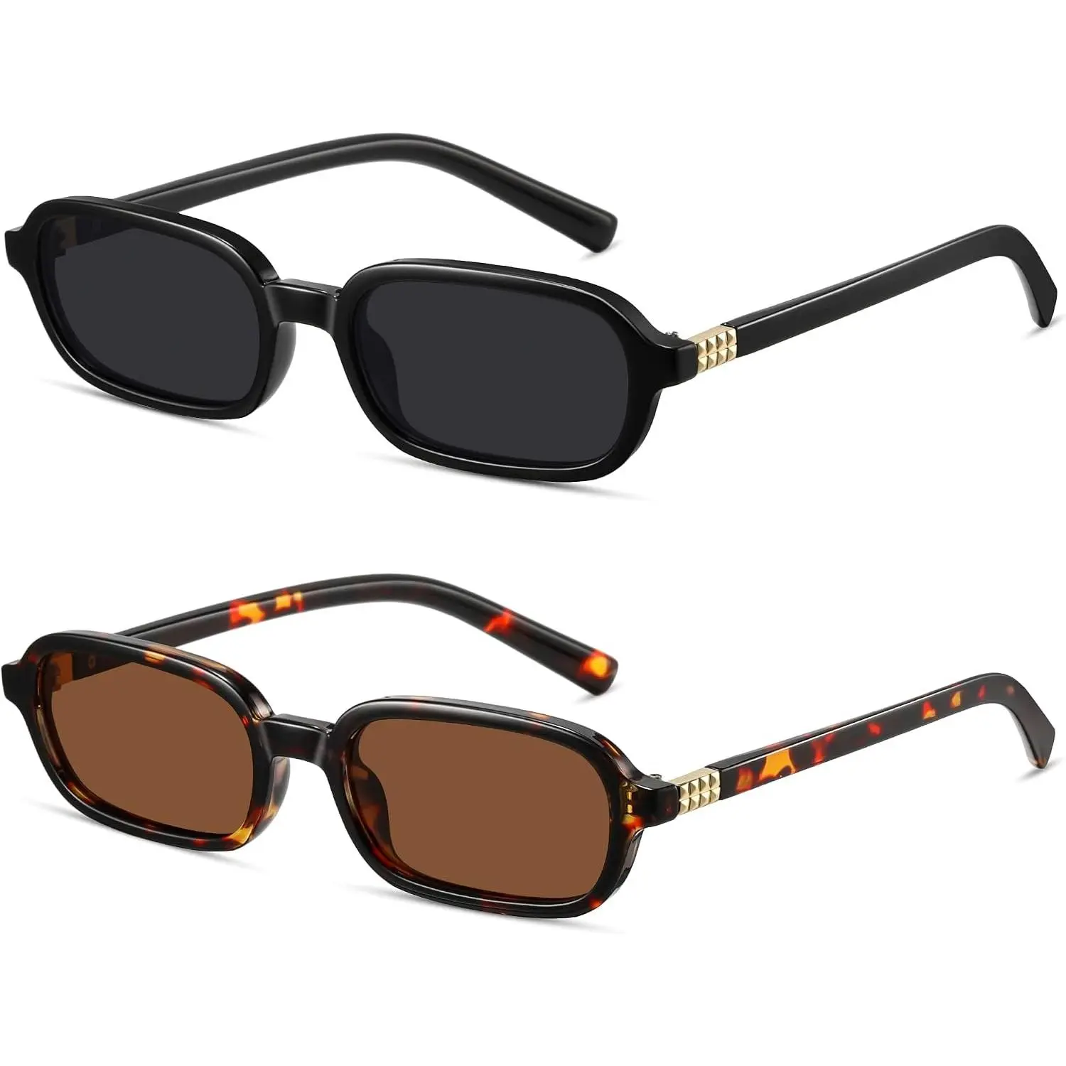 Retro Rectangle Sunglasses for Women Men Trendy Vintage Small Square |   Sun Glasses 90s Fashion Cute Sunnies