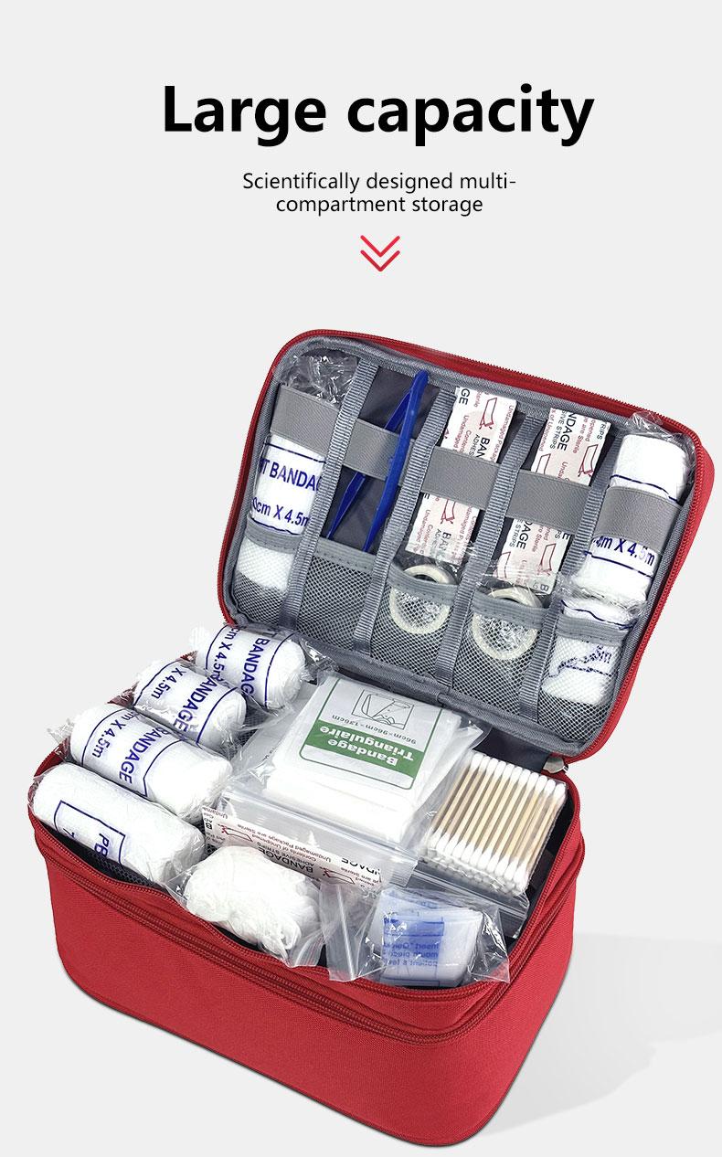 Jumahe Springtok Portable First Aid Kit with Handle,Essential for Home,Office,Car,Travel,Hunting,Camping,Medicine Storage Bag,Travel Accessories Packing Cubes,Toiletry Travel Bag,School Hygiene Bag