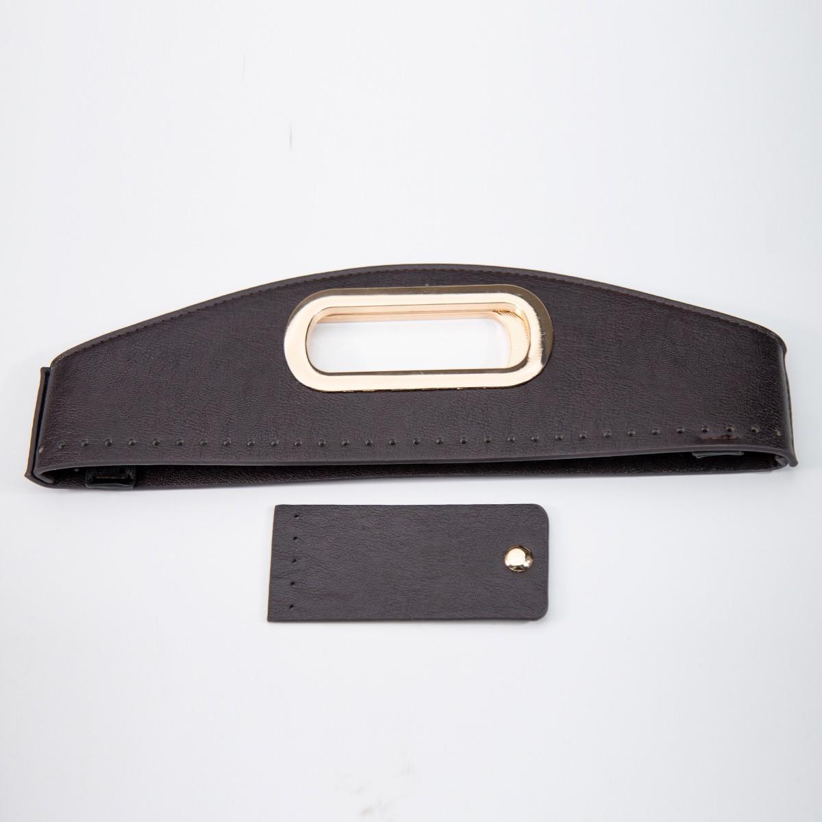 1piece Bag Handle Set, Integrated Bag Head with Carry Handle, Faux Leather Handbag Additions, DIY Wallet Making, Straw Bags Accessories