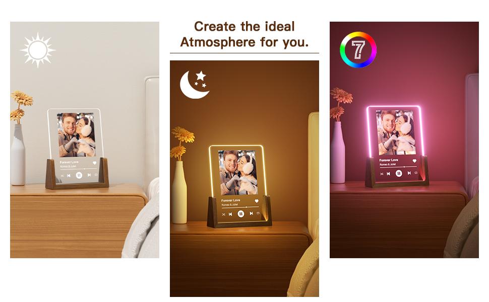 Customizable Spotify Photo Plaque - Style-01 Personalized Home Decor Gift for Couples, Anniversary & Birthday Presents