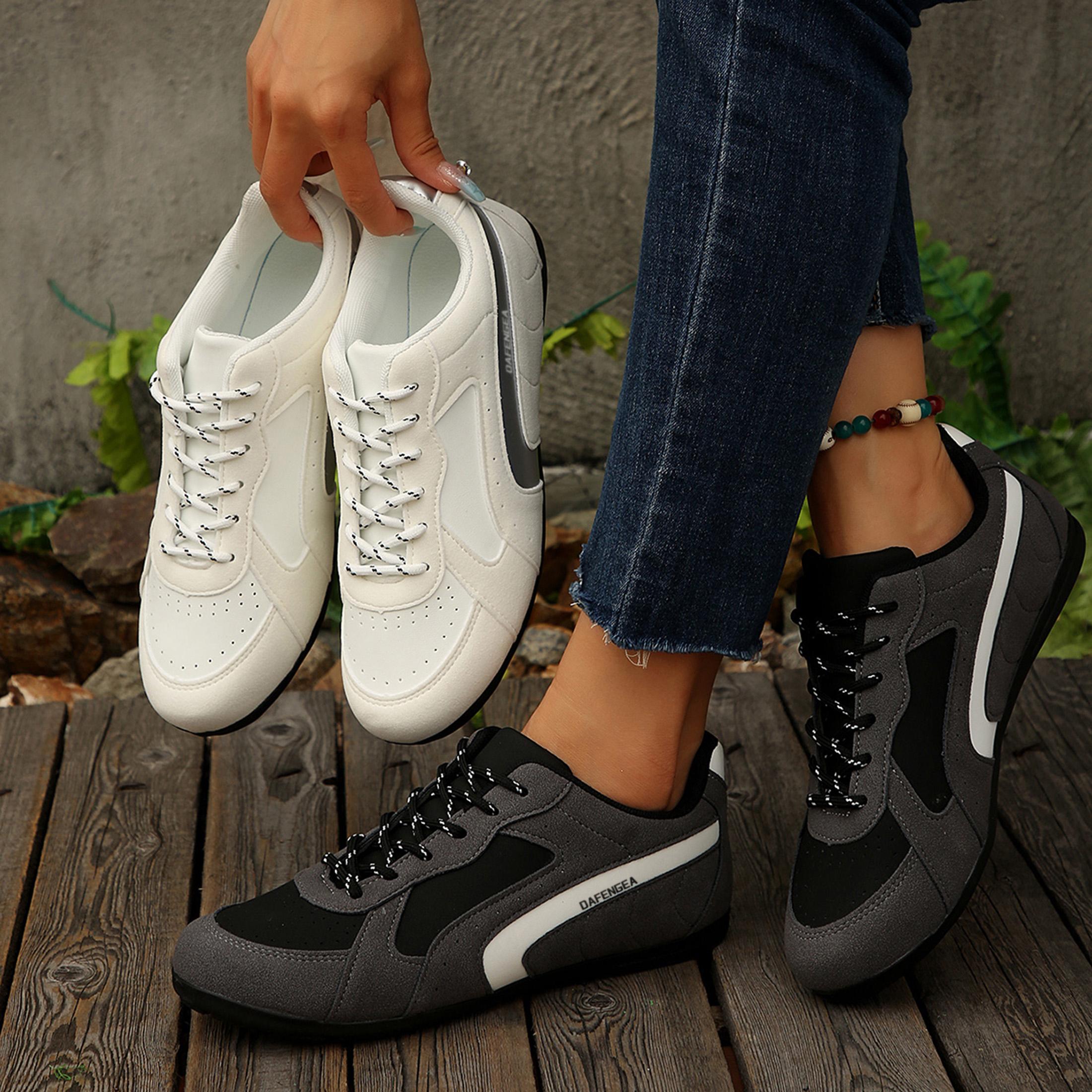 Fashion Sneakers for Women Lace up Comfortable Insole Non-Slip Womens Walking Casual Spring Shoes