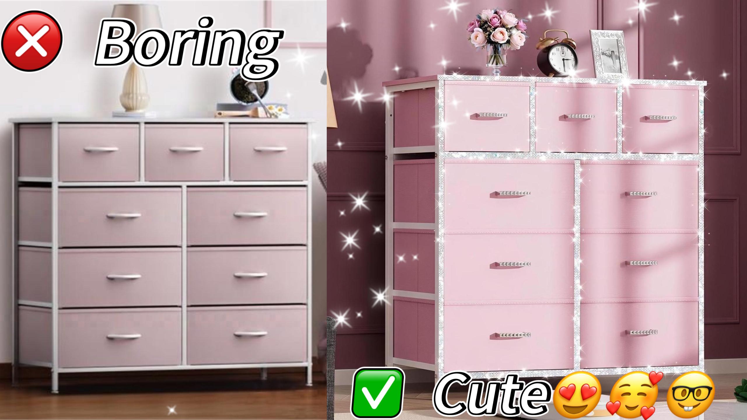 【Prime Day】9 Drawer Dresser for Bedroom, Storage Organizer with 9 Drawers, Chest of Drawers with Fabric Bins, Sturdy Metal Frame, Wood Tabletop for Guest Room, Closet, Entryway, Nursery