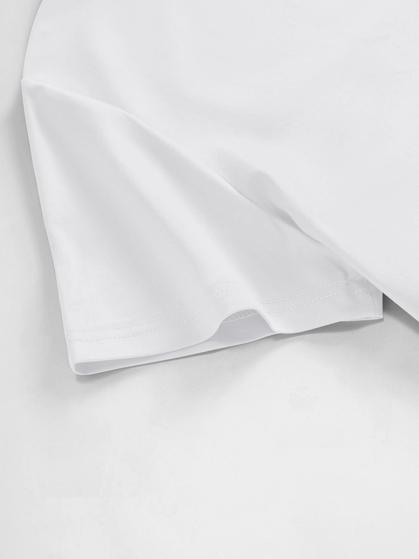 White "Coconut Tree Sea Wave" Kids Oversized Tee - 2026 Trending Dopamine Summer Vacation Outfit, Soft Cotton Perfect for Beach & Daily