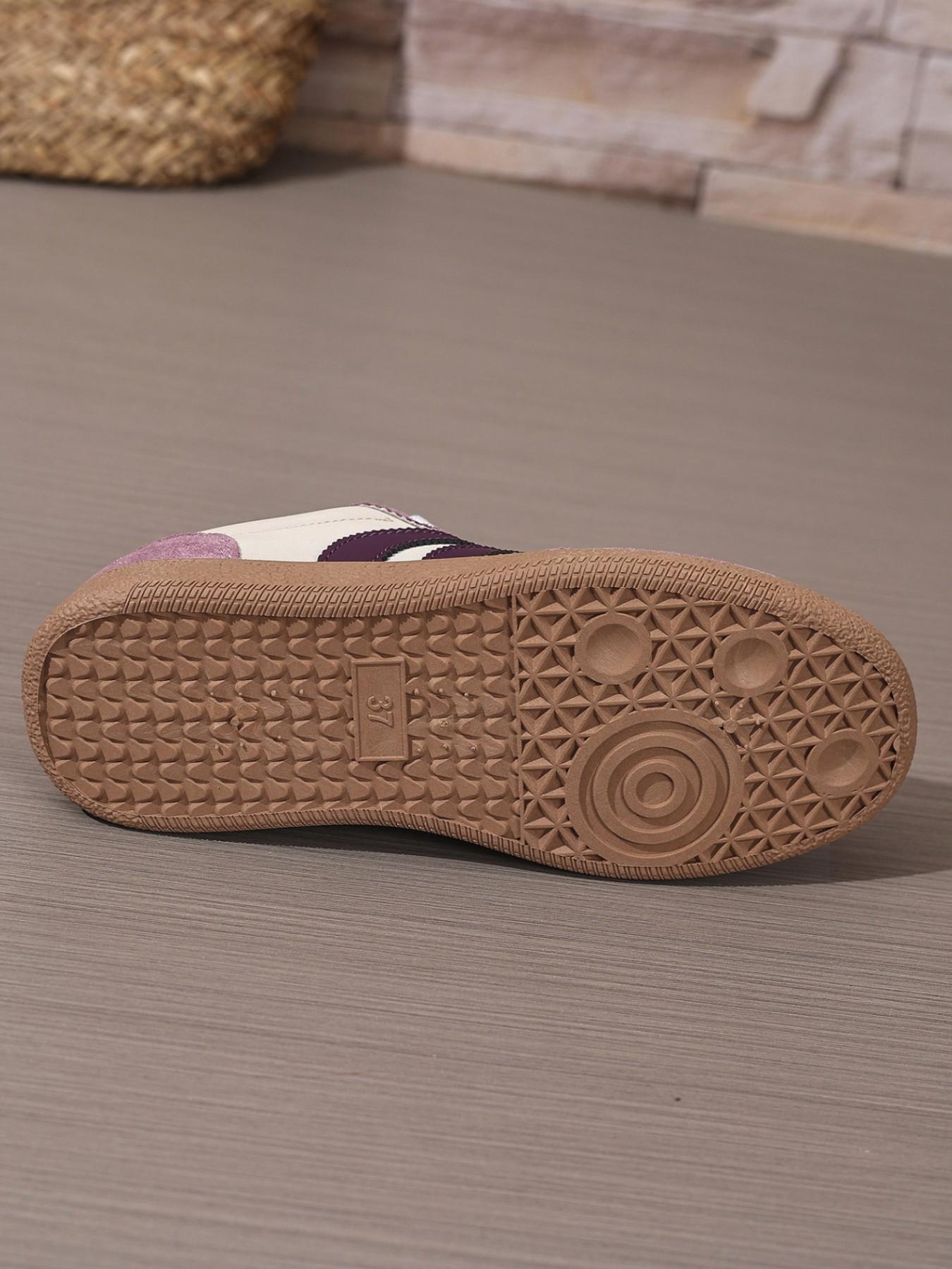 Women's Spring Fall New PU Textile Patchwork Design Sneakers, Trainer, Breathable Comfort Casual Low Top Walking Shoes, Anti-Slip Non Slip Thick Sole Lightweight
