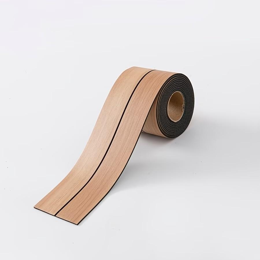 Self-Adhesive Baseboard Molding Trim Strip, Wood Grain Design, Easy Peel & Stick Floor Transition Strips for Walls, Doors, Ceilings, Floors