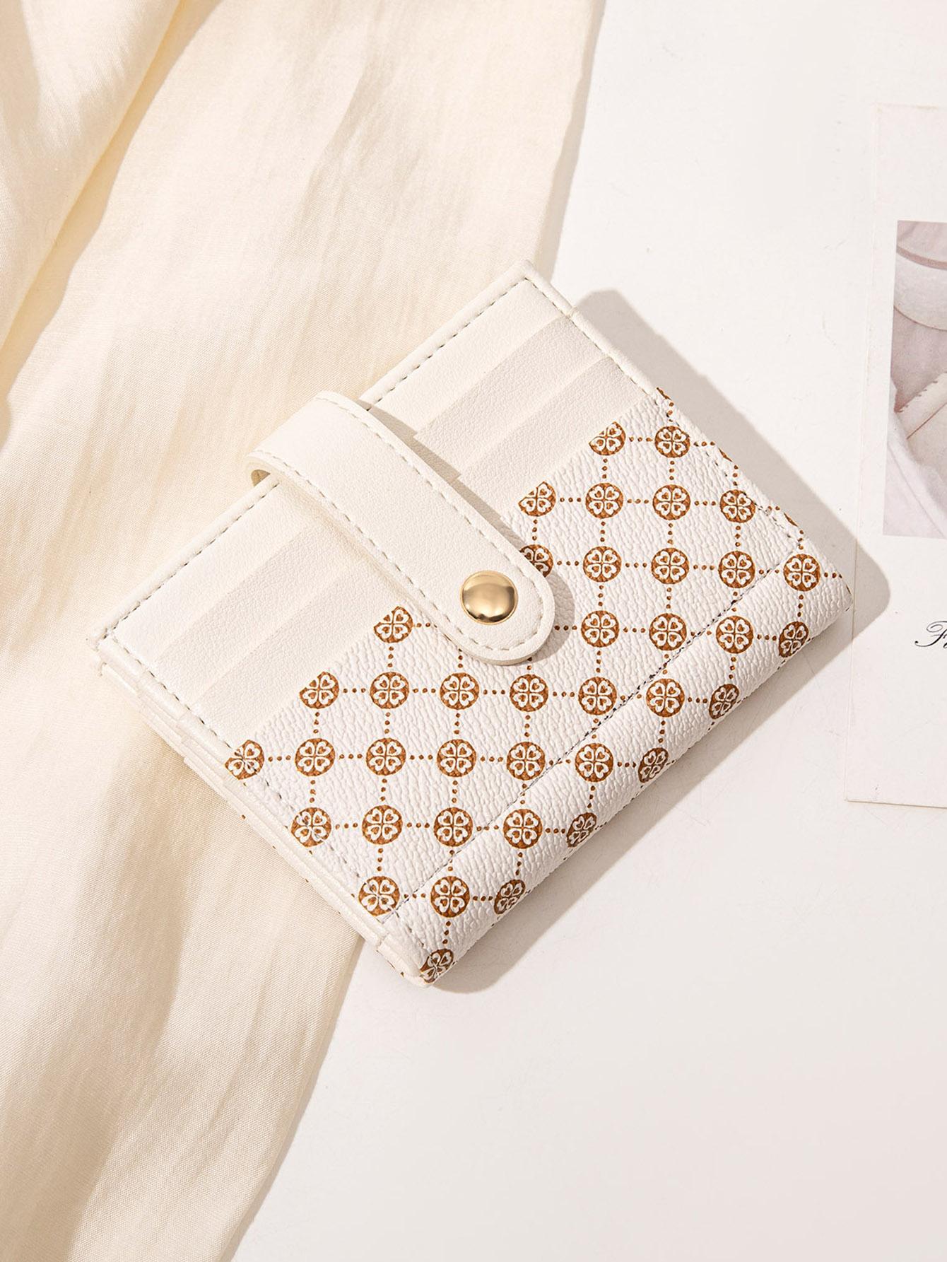 Unisex Printed Ultra Slim Short Bifold Wallet For Women, Trendy Wallet, Compact Multi-Slot Credit Card Holder, Multi-Functional Mini Purse, Practical Portable Wallet For Daily Use