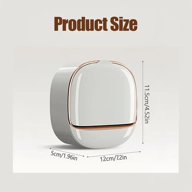 Shower waterproof soap holder, antibacterial wall mounted soap dish with drain and flip cover, keeps soap dry, white