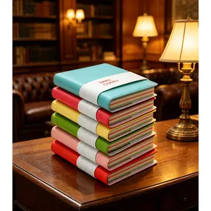 【HUOMAQFAN】 6 Pcs Mini Pocket Notebooks - 4.1x3 in PU Leather Hardcover Journals, 100 Sheets Portable Blank Memo Pads, Assorted Colors for Travel, Office