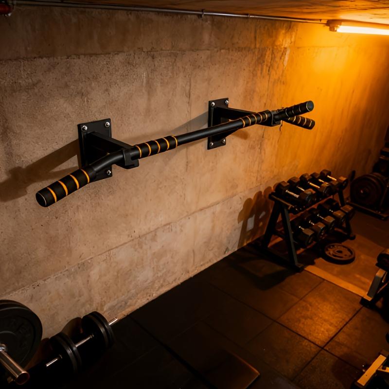 Heavy Duty Wall Pull-Up Bar | 1400LB Max Load, All-in-One Home Gym System with Hanging Straps, Great for Weighted Exercise, Dips, Pull-Ups, Push-Ups & Core Training – Black Commercial Strength Gear