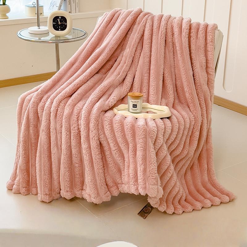 Faux Rabbit Fur Soft Fleece Blanket, Thick Warm Blanket, Soft Fluffy Blanket, Warm Bedroom Blanket, Warm & Cozy Throw Blanket, Versatile All-Season Gift for Home, Office & Travel, Available in Twin/Full/Queen/King Sizes