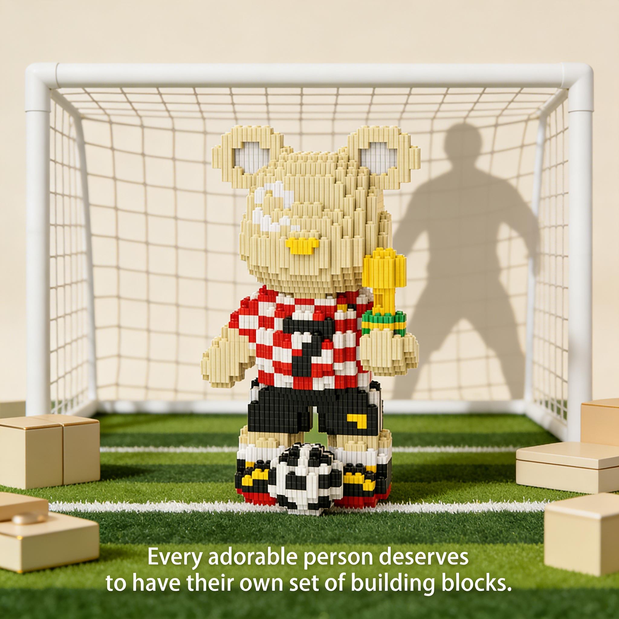 Bear Series 3D Puzzle Building Blocks Decoration, Bookshelf Home Office Cabinet Decor, Party Living Room TV Stand Display Gift