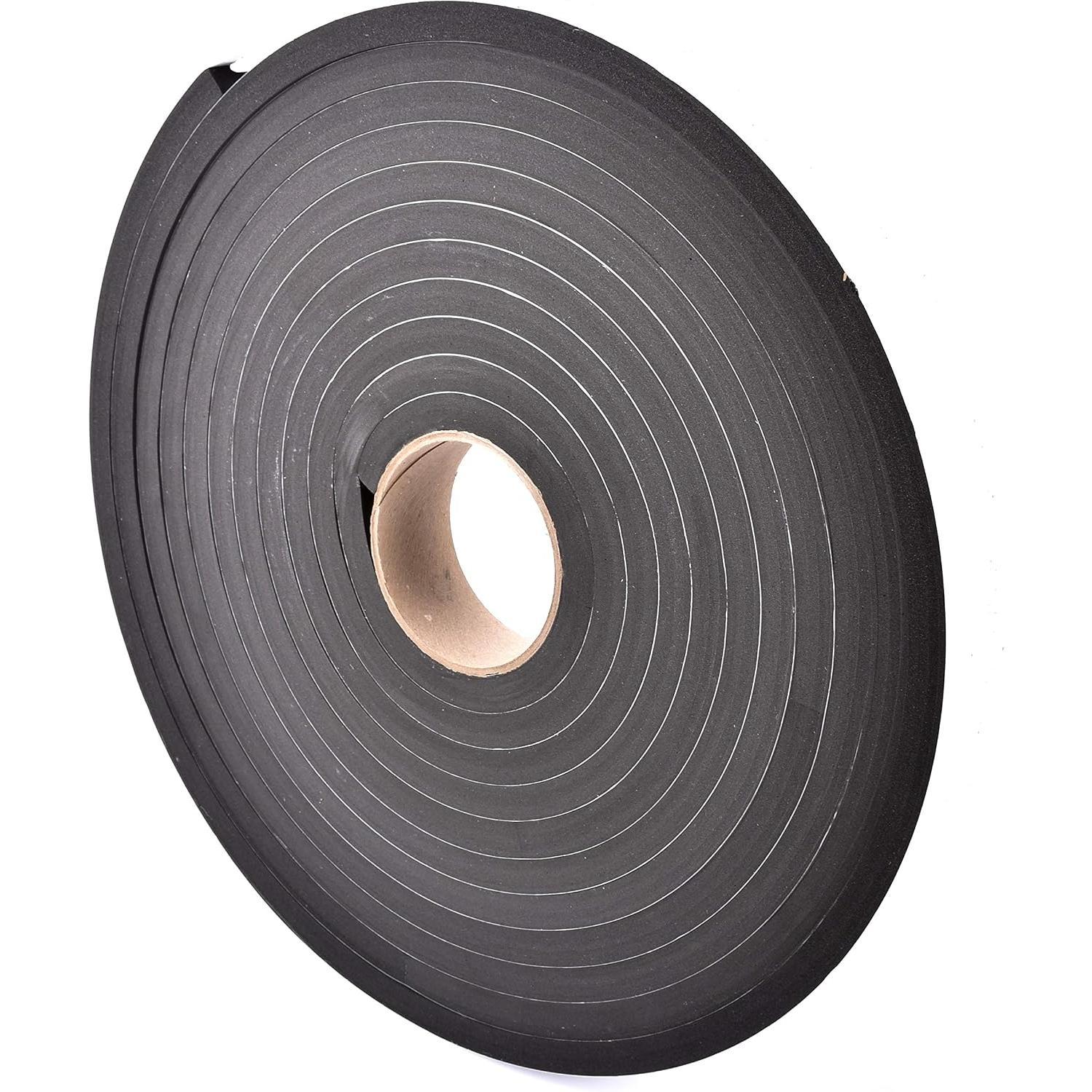 Sponge Neoprene Stripping W/Adhesive 1-1/2in Wide X 1/2in Thick X 25ft Long