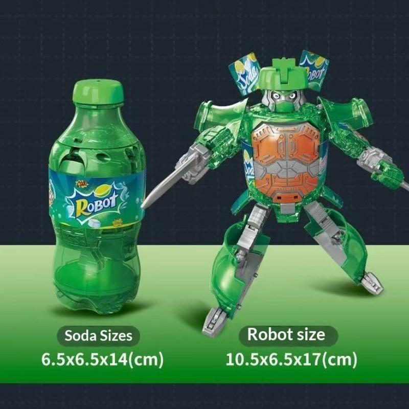 Clearance! 2026 Trendy Kids Toy Transforming Soda Warrior Can Cola Drink Bottle Robot Boy Educational Toy