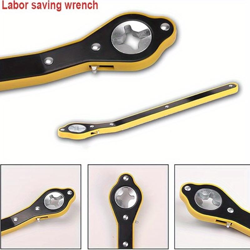 1pc, Auto Labor-Saving Jack Ratchet Wrench With Long Handle, Jack Ratchet Wrench For Scissor Jack, Lug Wrench For Tire Jack, Car Jack Wrench For Travel/Truck/SUV/ Vans