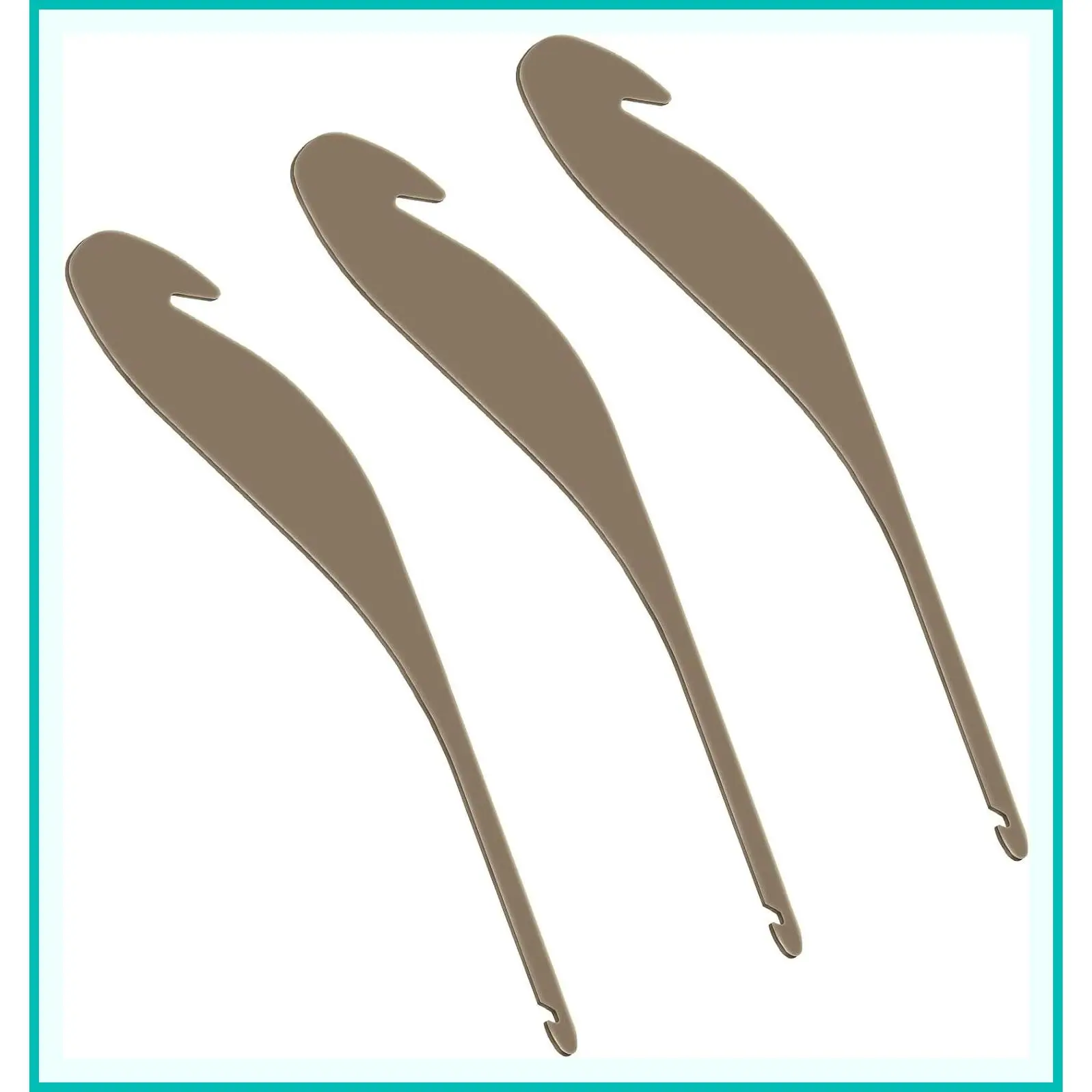 3 Pcs Double Ended Threading Hook Plastic Loom Hook Tool for Sweater Scarf Tapestry Knitted CraftsGift