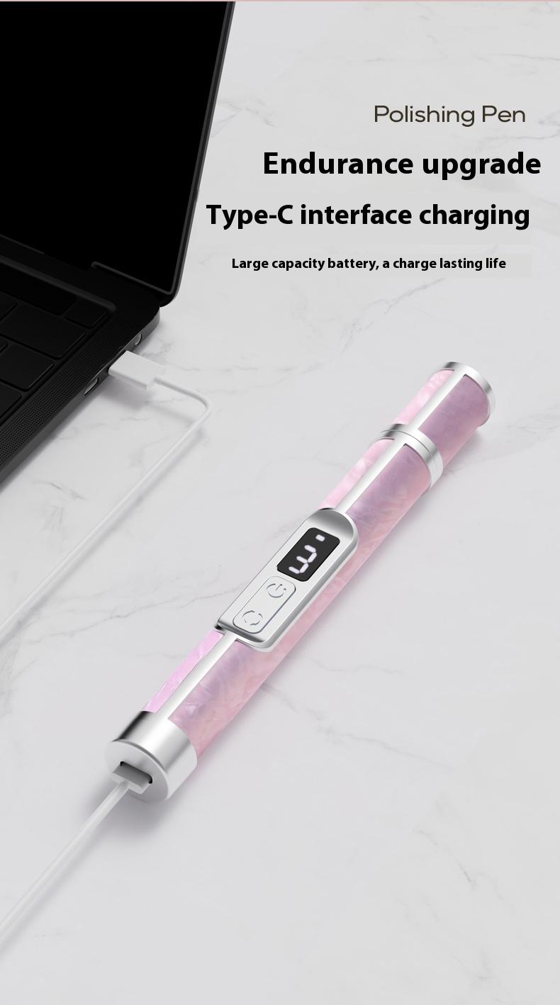 Electric nail polishing machine - USB charging - LCD digital display - Portable nail polishing tool - Professional nail removal, dead skin removal, polishing and grinding unit in one machine