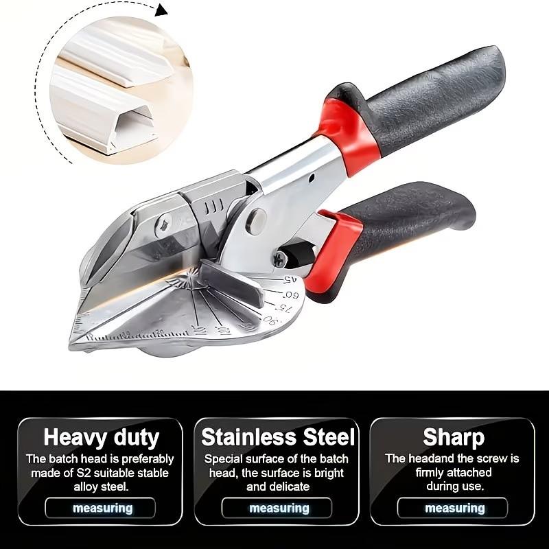 Multifunctional Wire Slot Scissors, Adjustable Angle 45-135 Degrees, Cutting Plastic PVC, Industrial Tool, Durable Building Supplies