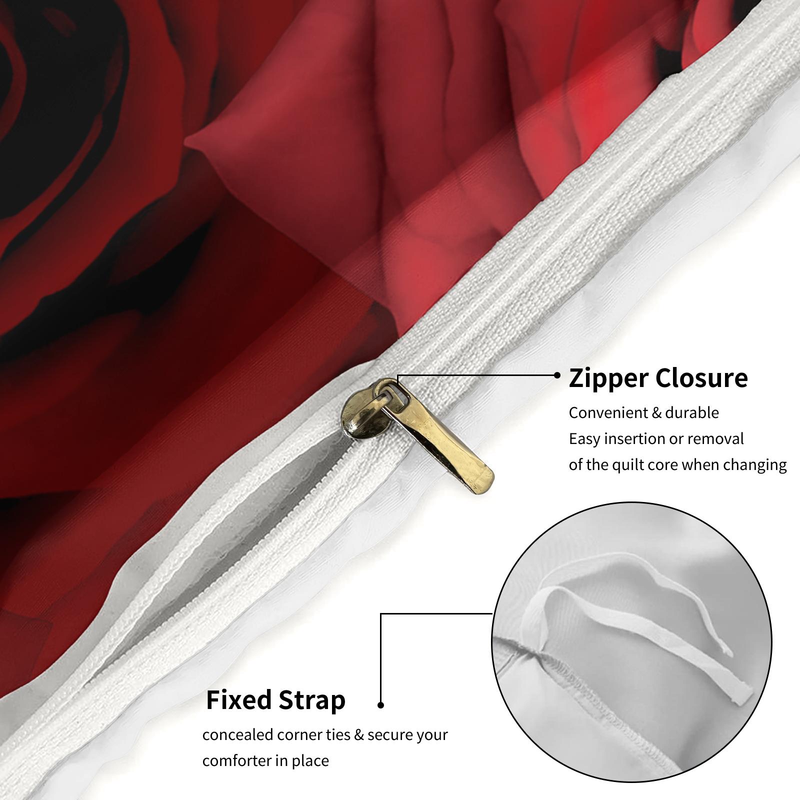 Soft Durable with Letter Rose Pattern, Includes 1 Fitted Sheet and 1 or 2 Pillowcases, Perfect Gift for Teens & Adults, Bedroom Bedding Set