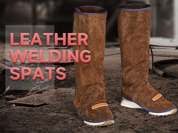 YESWELDER Leather Welding Spats - Heat Resistant Shoe & Leg Covers, Abrasion Protection | Work Safety Gaiters for Welders YESWELDER Leather Welding Spats - Heat Resistant Shoe & Leg Covers, Abrasion Protection | Work Safety Gaiters for Welders