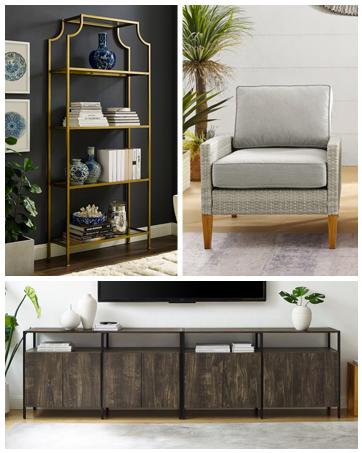 Crosley Furniture Asheville Mid-Century Modern Media Console Record Player Stand, Storage for Vinyl Records, Large, Walnut