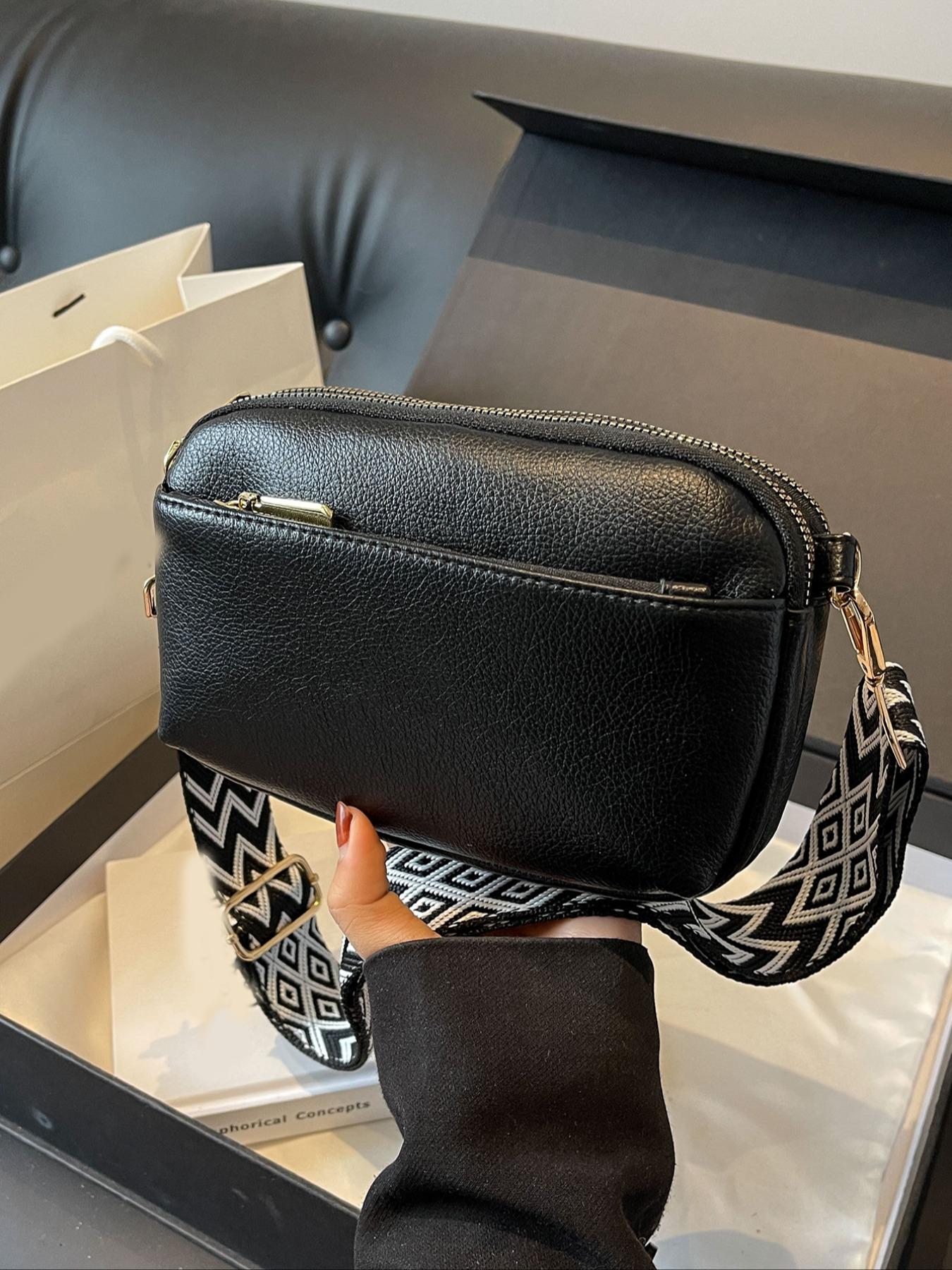 Outfits  Elegant Temperament Plain Color Square, Vintage Trendy Crossbody Bag with Adjustable Strap, Fashionable Crossbody Bag for Daily Use, Cross Body Bags