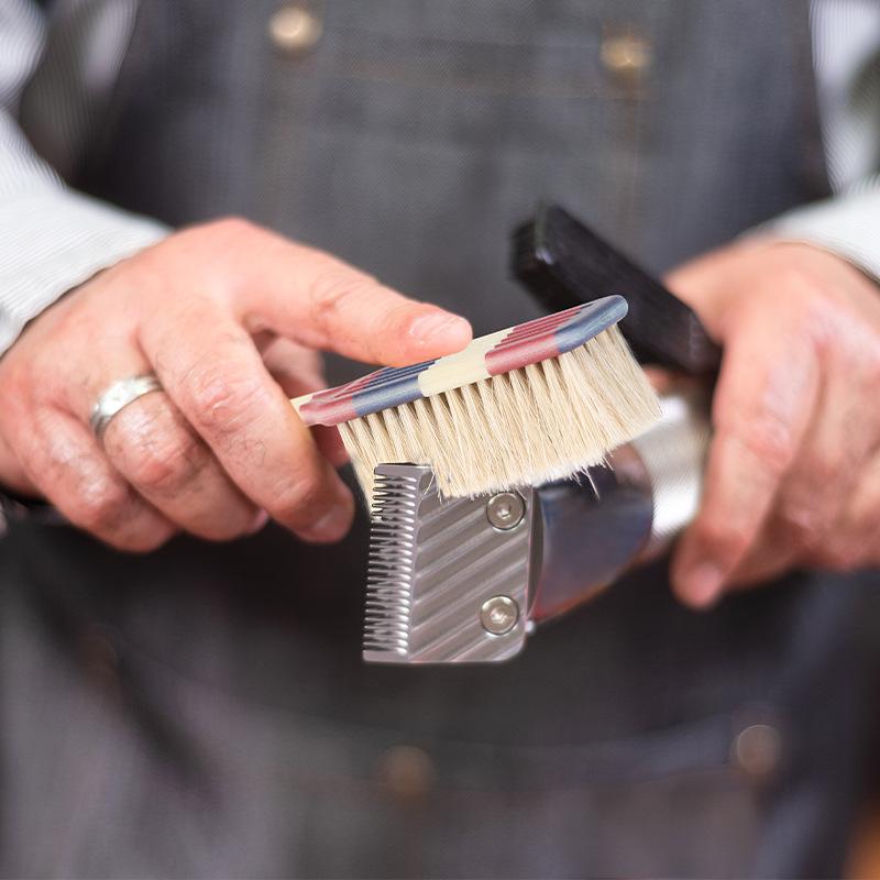 Cleaning Brush & Anti-Static Beard Brush, ABS Handle Professional Barber Brush for Detangling, Smoothing, Restores Shine, Beard Brush for Men