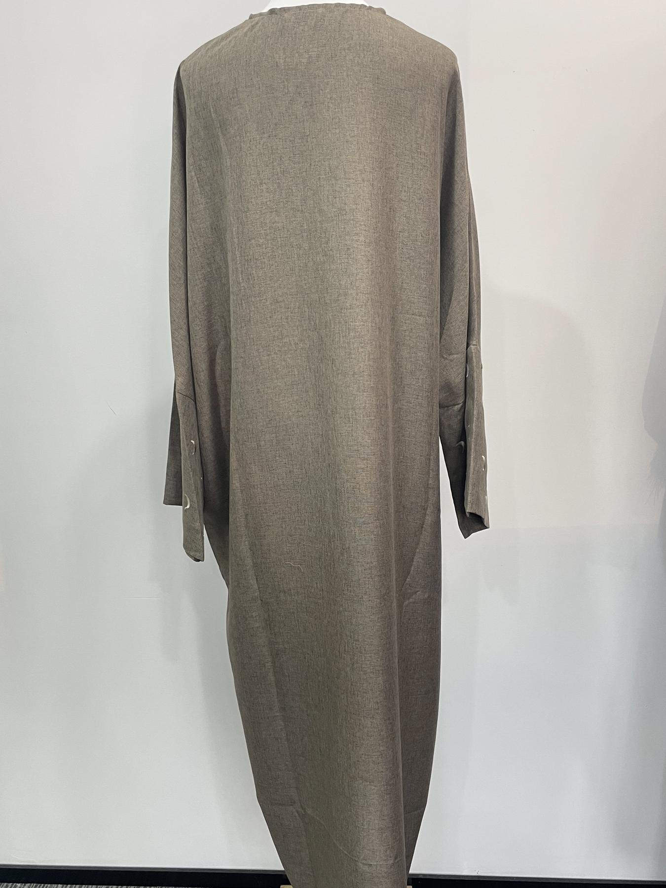 Arabic Clothing- Women's Moon Embroidery Abaya without Hijabs, Summer Outfits 2024, Modest Casual Long Sleeve Open Front Muslim Abaya, Islamic Clothing