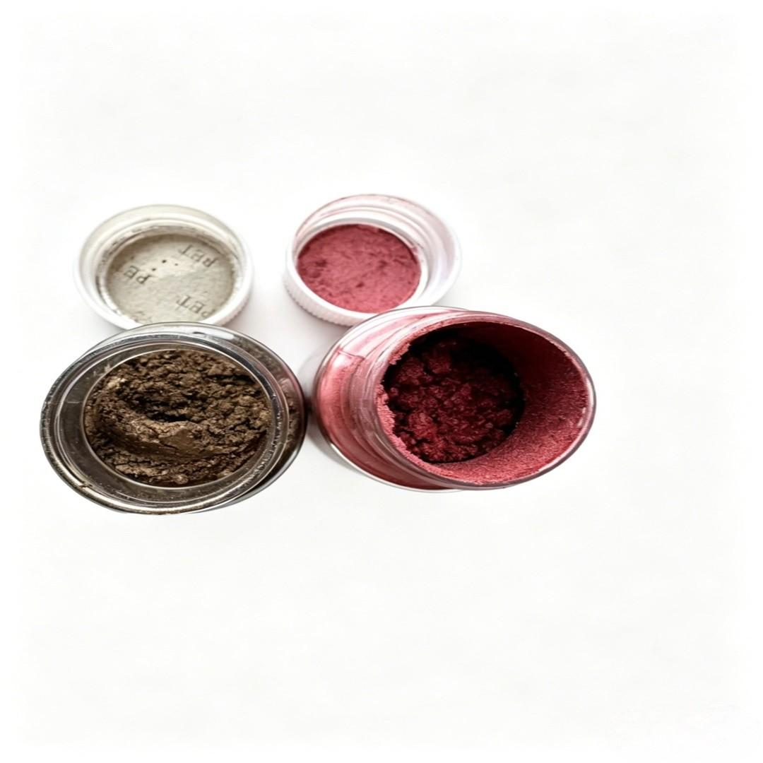 Bronze and Wine Mica Powder Set, Metal Resin, Candle Dye, Soap Clay Nail Art, DIY Craft Kit, 10g Per Bottle, 2 Pieces/set